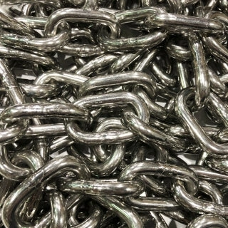 Durable 22cm Stainless Steel Chain - 26kN Lifting Power!