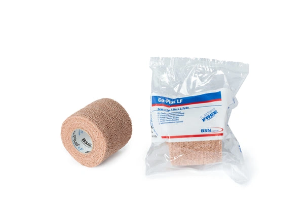 Co-Plus LF: Your Skin's Best Mate. Stick it to Life's Little Knocks. Premium Self-Adhesive Bandage.
